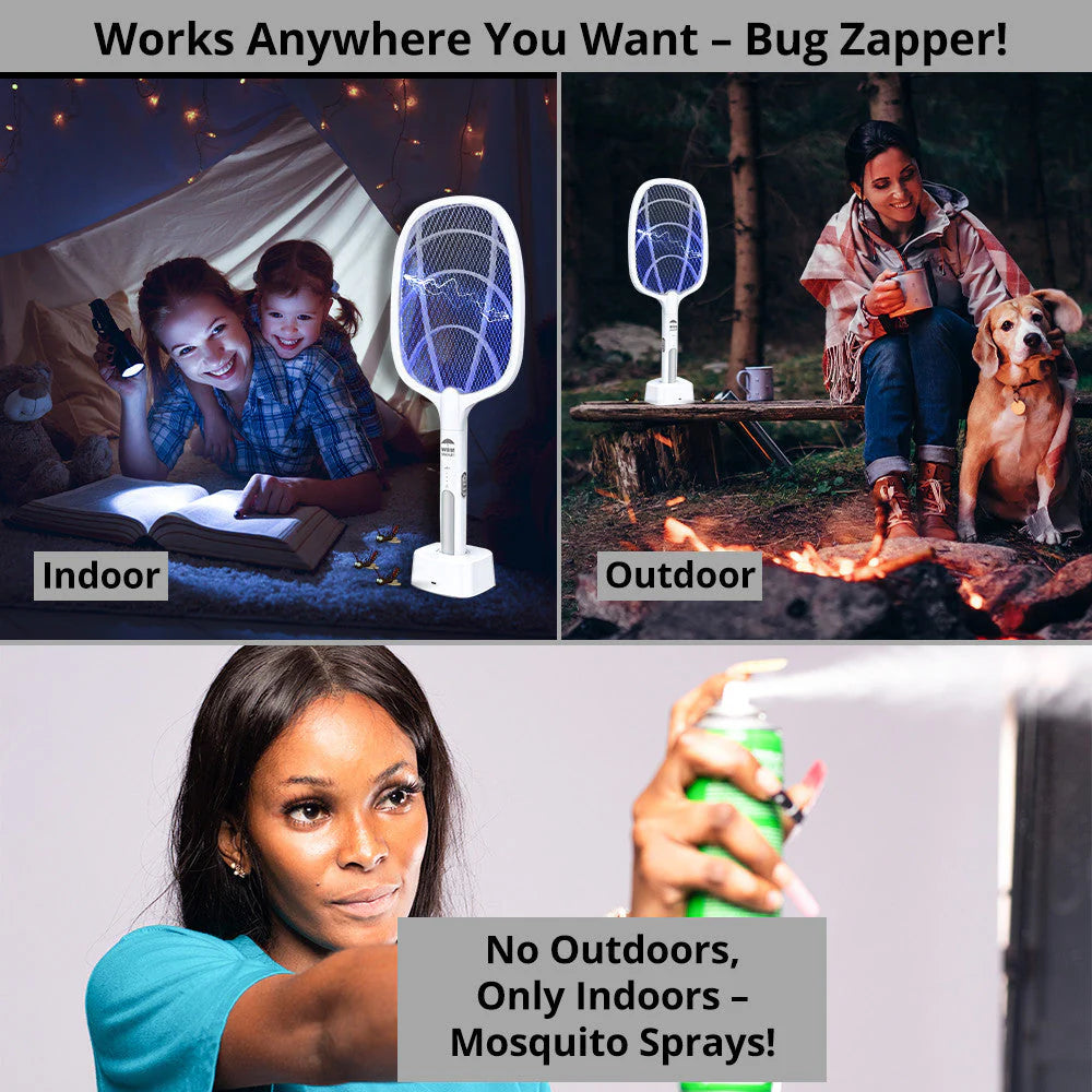 2 in 1 Electric Mosquito Killer Racket
