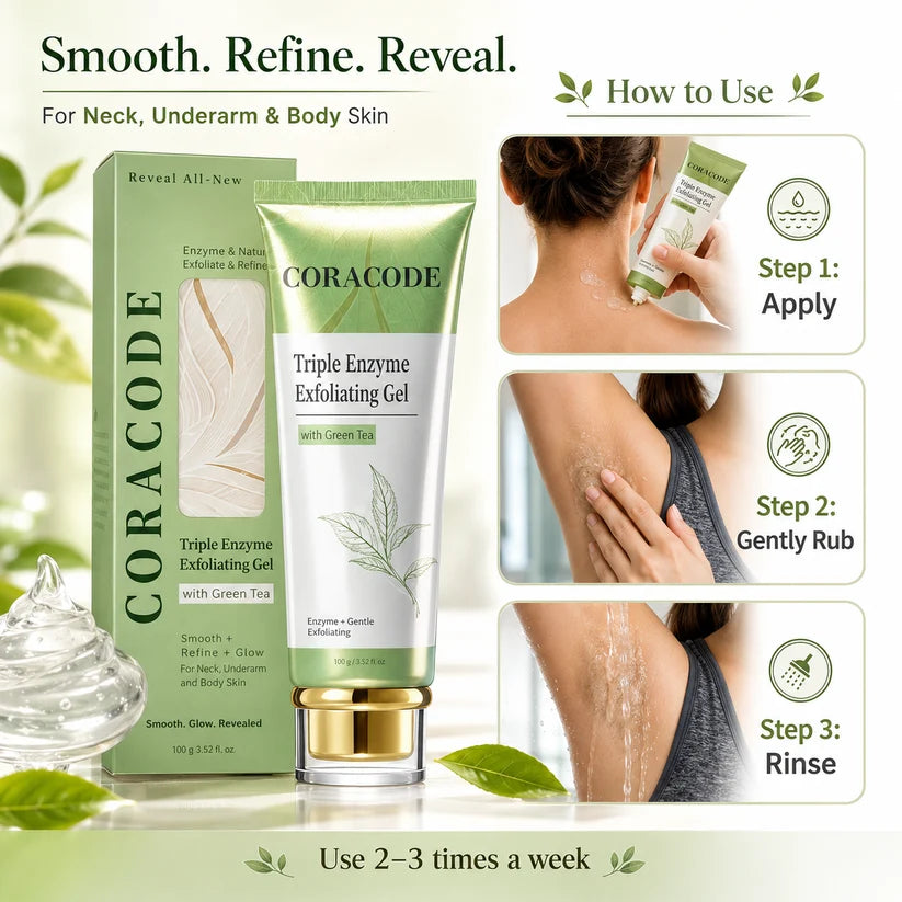 Buy 1 Get 1 FREE CORACODE Triple Enzyme Exfoliating Gel | 100g Each