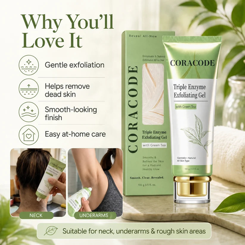Buy 1 Get 1 FREE CORACODE Triple Enzyme Exfoliating Gel | 100g Each